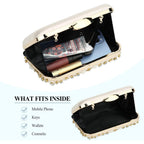 Womens Crystal Beaded Evening Bag Wedding Clutch Purse
