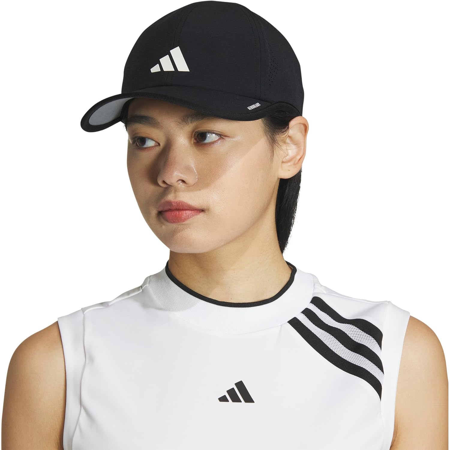 adidas Women's Superlite Hat – Lightweight Moisture-Wicking Cap for Workout and Training Black/White/3