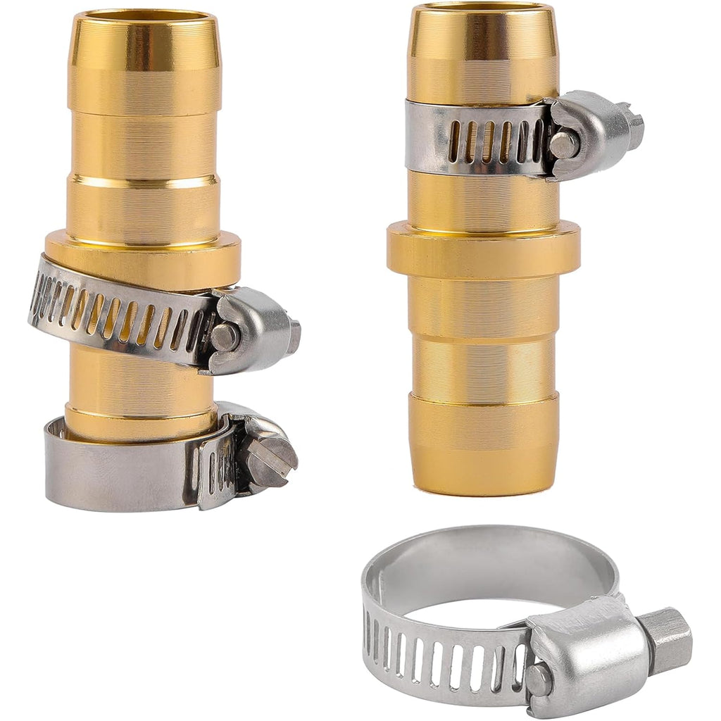 2 Pack Garden Hose Connector Repair Mender Kit With Stainless Clamp,Fits 3/4"-5/8" Water Hose Repair Fitting | Fits 3/4"-5/8" Water Hose Repair Fitting