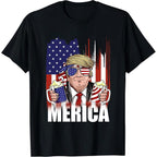 4Th Of July Shirts For Men:Independence Day American Flag Patriotic Higher Quality Short Sleeve T-Shirt