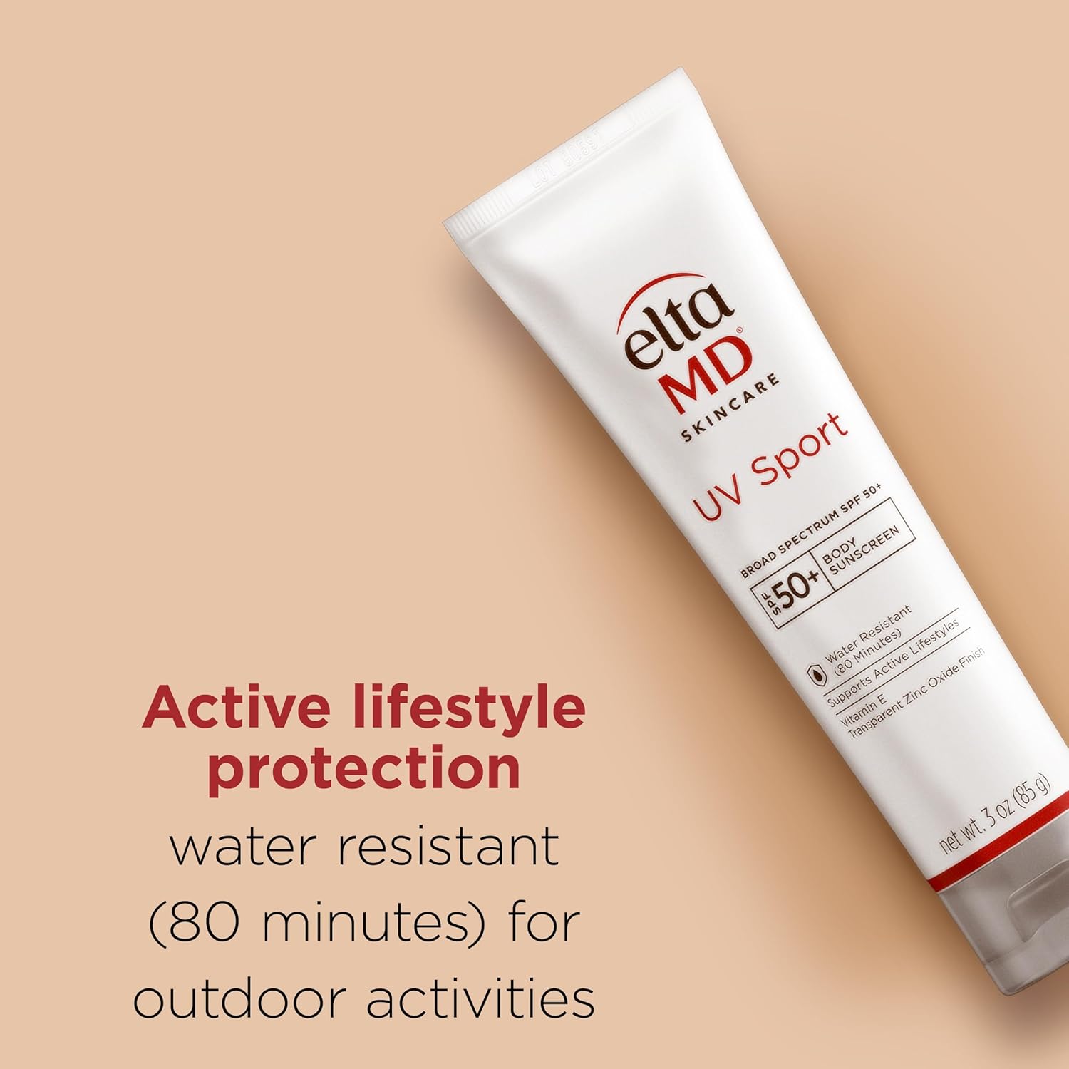 EltaMD UV Sport Sunscreen Lotion SPF 50 - Face and Body Sunscreen SPF 50, Water & Sweat Resistant, Zinc Oxide Formula for Active Lifestyles