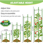 6-Pack Tomato Cage For Garden Plant Support- Up To 48Inch Garden Stakes Tomato Cage, Tomato Trellis For Potted Plants, Tomato Cages Plant Stakes For Climbing Vegetables Plants Flowers
