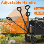 Cozeer Wagons Carts Foldable, 360Lbs Folding Heavy Duty Wagon With Wheels | Portable, Collapsible, Foldable, Lightweight, Heavy Duty Cart For Shopping, Beach, Camping, Sports, Garden, Groceries