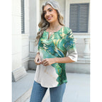 AKEWEI Women's V Neck 3/4 Sleeve T Shirts Summer Top Dressy Casual Basic Tees Shirt Tunic Blouses