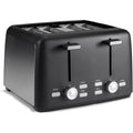 Amazon Basics 4 Slice Toaster, 7 Browning Settings, Extra Wide Slots for Bagels and Specialty Breads, Removable Crumb Tray, Cancel/Defrost/Bagel Buttons, 1500W, Black & Silver