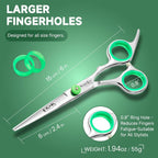 Hair Cutting Scissors - 6" Professional Japanese 440C Stainless Steel Barber Scissors - Razor Sharp Hair Shears Kit With Comb & Case - For Women, Men, Salon & Home Use