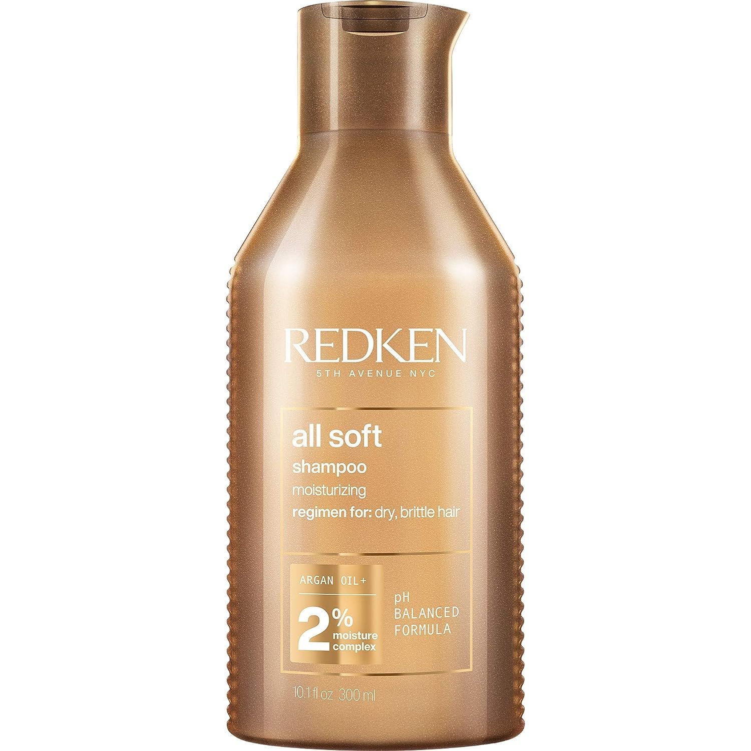 Redken All Soft Shampoo - Moisturizes & Hydrates Dry, Brittle Hair, Gently Cleanses and Softens, With Argan Oil