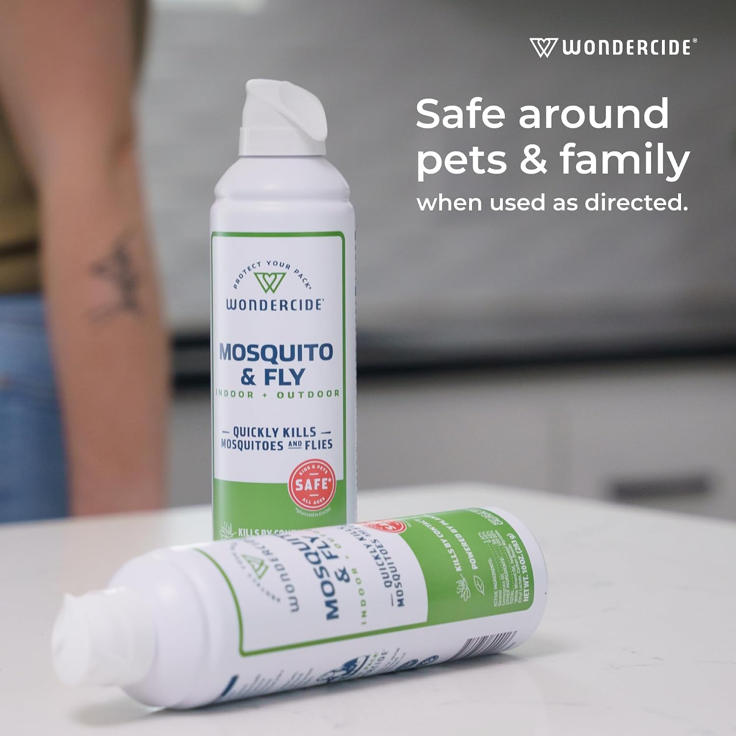 Wondercide - Mosquito And Fly Aerosol Spray - 10 Oz, 2-Pack | Fly, Gnat, Flying Bug, Mosquito Killer With Natural Essential Oils - For Outdoor & Indoor Areas - Pet Safe
