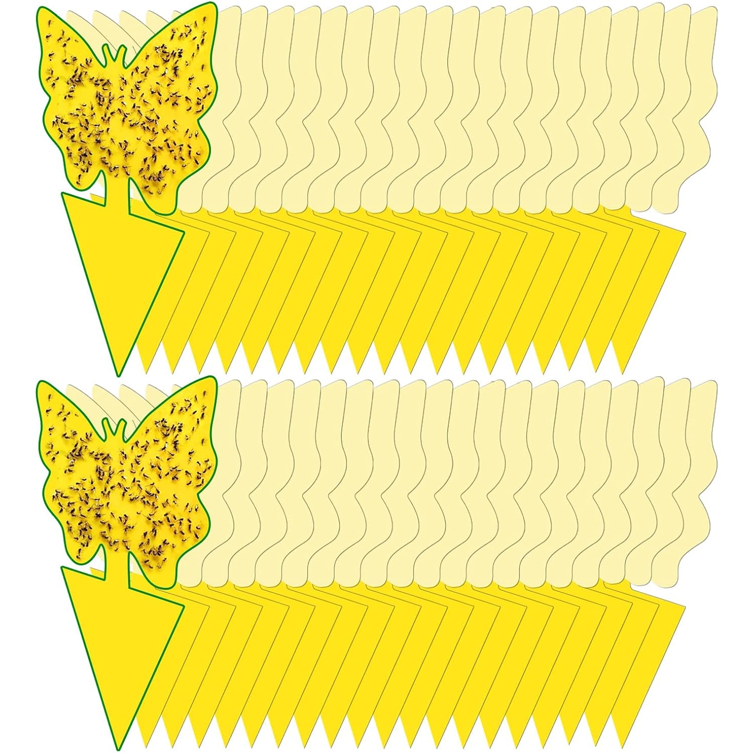 40 Pack Fungus Gnat Traps For House Indoor, Yellow Sticky Traps For Plants | Fruit Fly Traps For Indoors, Gnats Sticky Trap For Plants, Dual-Sided Glue For Gnats, Fruit Fly, Aphid, Indoor & Outdoor Use
