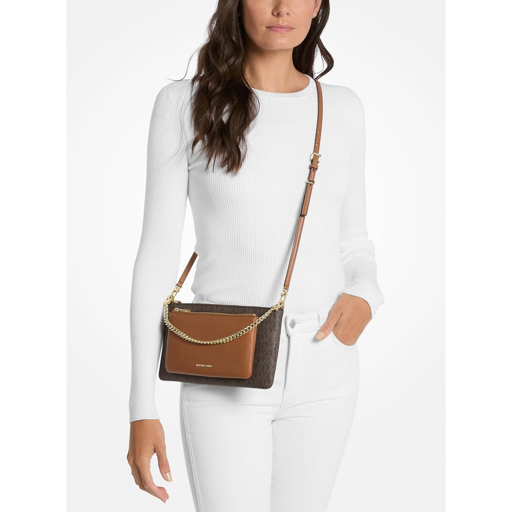 Michael Kors Women's Jet Set Medium Pocket Convertible Crossbody Bag