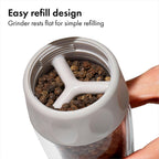 Oxo Good Grips Contoured Mess-Free Pepper Grinder, Adjustable Ceramic Grinder With Five Settings, Black Pepper Mill For Home And Kitchen, Spice Tool And Kitchen Gadget