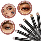 6 Colors Neutral Eyeshadow Stick Combo Set, Nude Brown Rose Gold Matte Shimmer Cream Eye Shadow Sticks Warm Tone Lazy Makeup For Daily & Party, Long Lasting, Waterproof, No Brush Needed, Set A