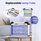 Liba Bug Zapper 2800V Indoor, With 2 Extra Replacement Bulbs | 2800V Grid Kills Flies And Mosquitoes, Removable Washable Tray, Indoor Insect Killer, Easy-To-Clean