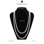 BABEYOND Long Pearl Necklace Faux Pearls Necklace Set Beaded Long Pearls Necklace 1920s Gatsby Costume Jewelry