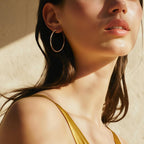 14K Gold Earrings for Women 14K Gold Hoop Earrings for Women Trending Gold Hoop Earring for Womens Hoops Minimalist Design and Timeless Elegance Hoops Earring for Womens 35/45/55mm