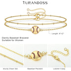 Turandoss World Cup 2026 Competition Ball, Sports Bracelets for Women Gold Plated Soccer Football Basketball Gold Pickleball Volleyball Tennis Baseball Bracelet Gifts for Sports Lovers Fans Teams