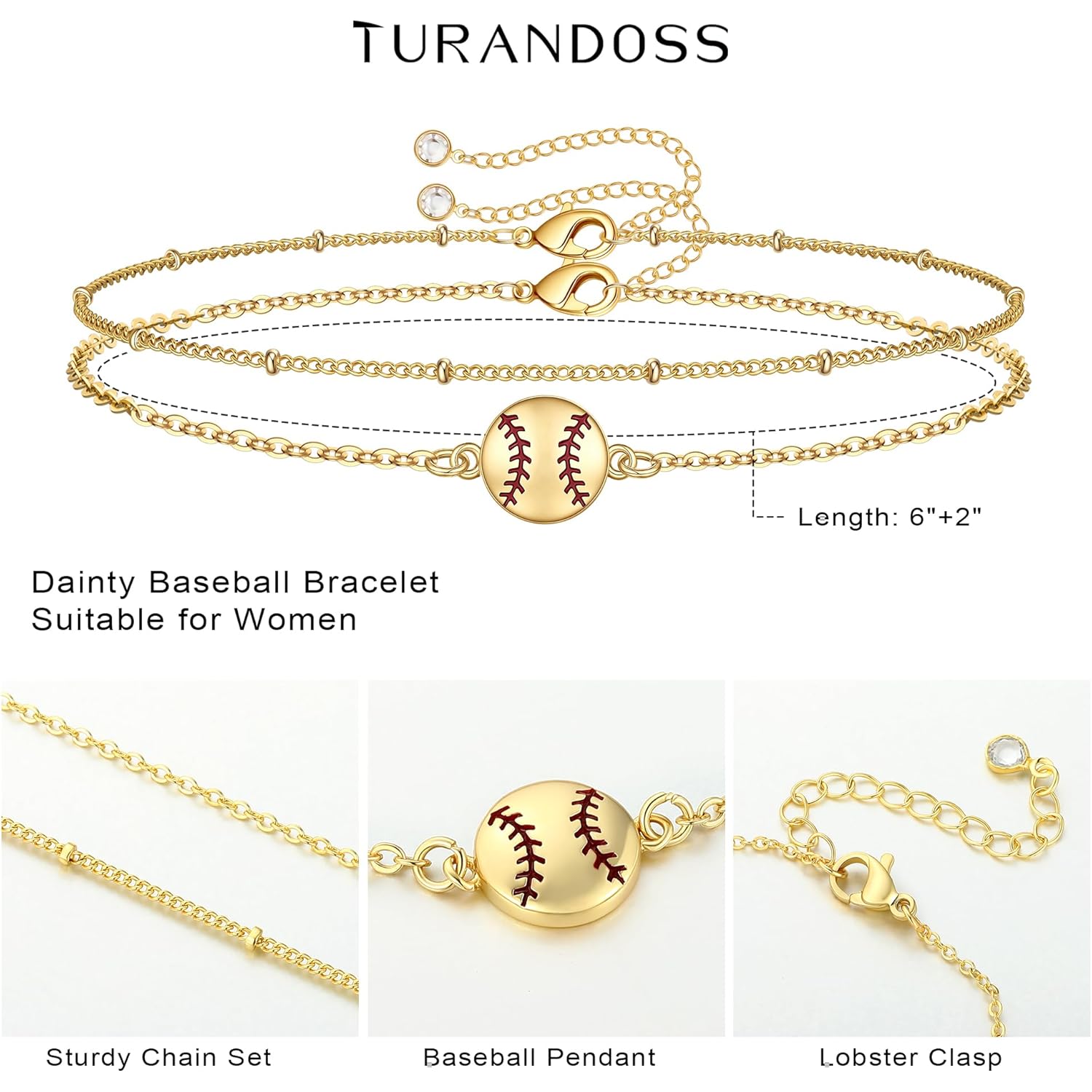 Turandoss World Cup 2026 Competition Ball, Sports Bracelets for Women Gold Plated Soccer Football Basketball Gold Pickleball Volleyball Tennis Baseball Bracelet Gifts for Sports Lovers Fans Teams