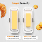 Pisol Butter Dish with Lid for Countertop and Refrigerator Door Shelf, Airtight Butter Keeper Container, Butter Holder for East/West Coast Butter, BPA-free, Microwave/Dishwasher Safe