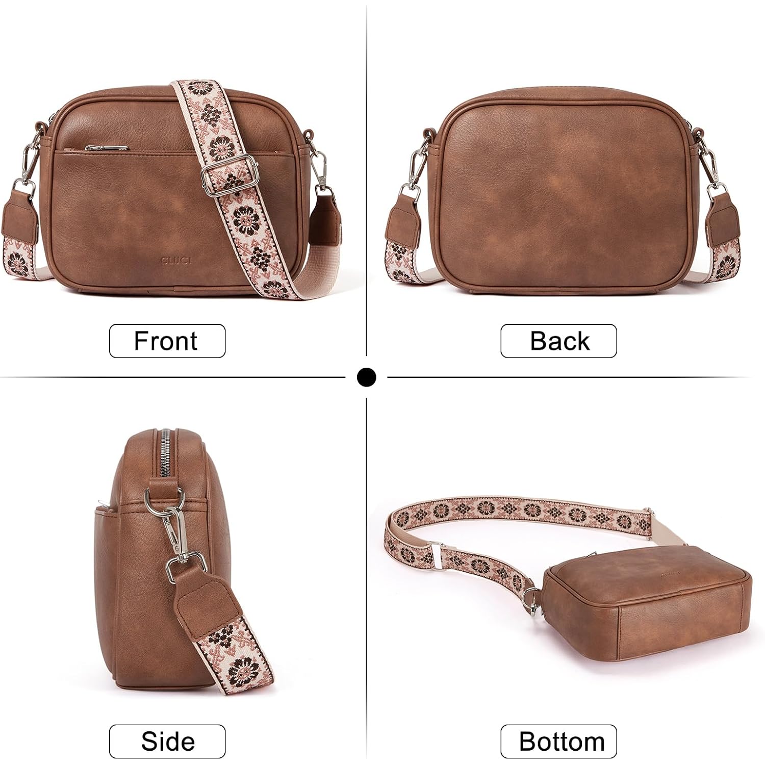 Cluci Crossbody Bags For Women Crossbody Purses For Women Cross Body Bag Crossbody Purse With Adjustable Wide Strap