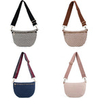The Fiona | Woven Bum Bag | Stylish Woven Crossbody Bag | Adjustable Strap For Travel Festivals & Everyday