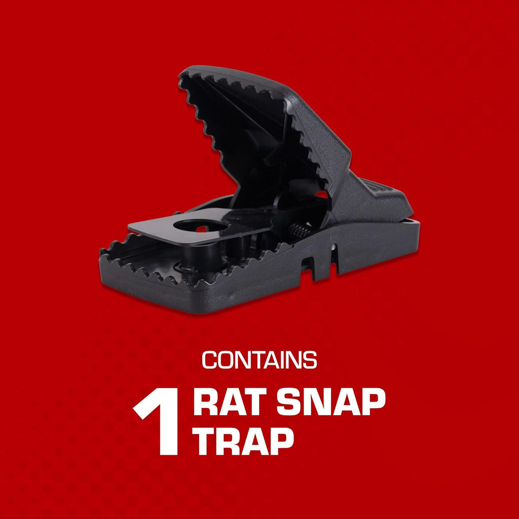 Tomcat Rat Snap Trap, 1 Rat Size Trap | Reusable - Effectively Kill Rats - Ideal For Home And Farm Use