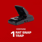 Tomcat Rat Snap Trap, 1 Rat Size Trap | Reusable - Effectively Kill Rats - Ideal For Home And Farm Use