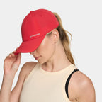 MISSION Cooling Vented Performance Hat Unisex Cap for Workouts, Golf & Running, Sweat & Water Activated Technology Team Red