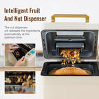 Neretva Bread Machine, 2.2Lb 15-In-1 Bread Maker, Dual Heater Breadmaker Machine With Auto Nut Dispenser & Nonstick Ceramic Pan, Bread Maker Machine For Gluten Free, Dough Maker, Sourdough, Yogurt