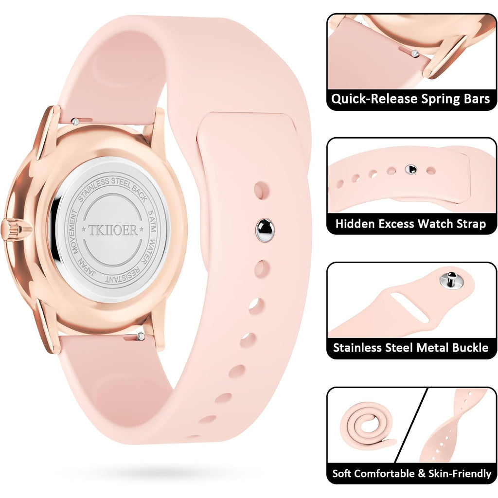 Nurse Watch For Nurse Medical Professionals Students Women Men, 50M Waterproof 12/24 Hour Military Time Luminous Easy Read Dial, Second Hand Watch For Nursing