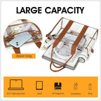 Getgto Clear Bags For Women Tote Bag, Crossbody Bag, Stadium Approved Clear Purse For Sports Events, Concert, Work & Beach
