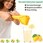 Lemon Squeezer, Effective At Squeezing Out Juice, Citrus Juicer | Easy-To-Use, Very Sturdy Lemon Juicer, Fold-Flat Easy-To-Place, Easy-To-Clean Citrus Squeezer To Squeeze Lemon, Lime, Orange