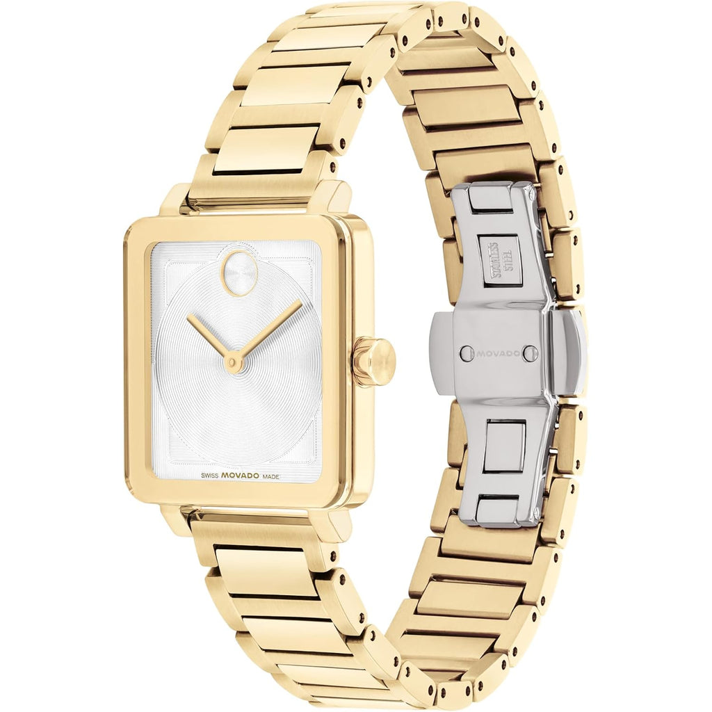 Movado Bold Evolution 2.0 Women'S Luxury Tank Watch, Swiss Quartz Movement - Stainless Steel - Water-Resistant To 3Atm - Classic 28Mm X 26Mm Timepiece Gift For Her