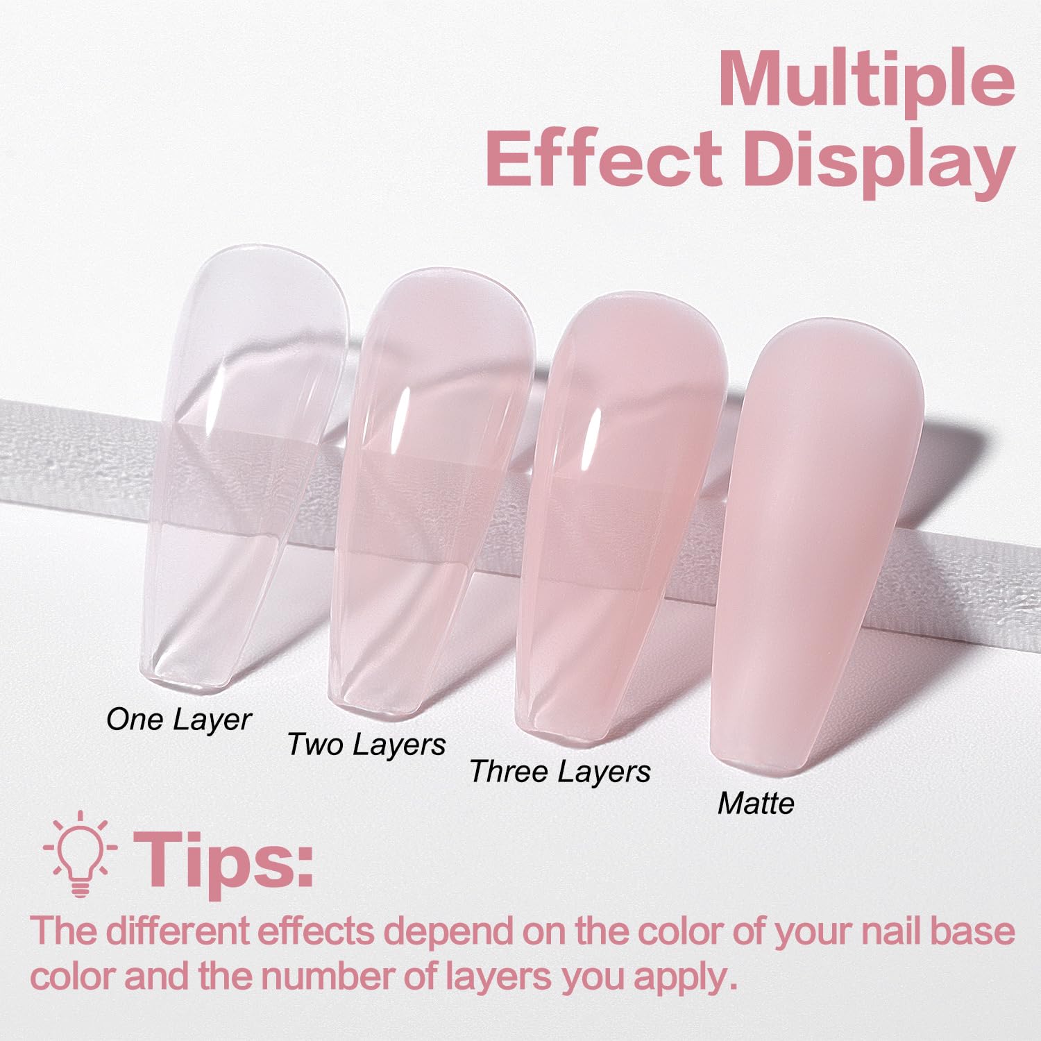 AIMEILI Hema Free 5 in 1 Builder Base Gel, Cruelty Free, Vegan, Strengthener Gel Translucent Gel Polish for Nail Art Manicure 10ML-153