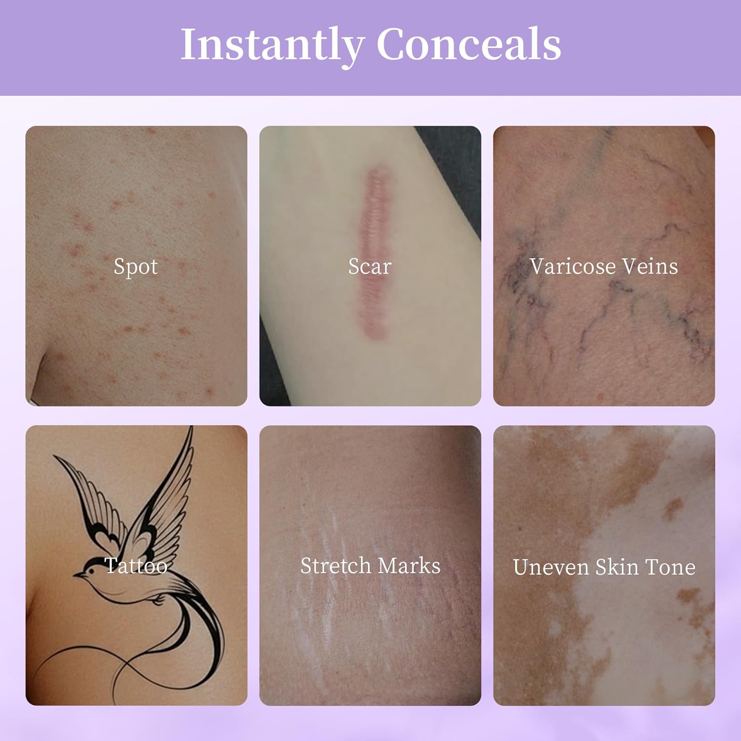 Tattoo Cover Up Concealer, Bruise Scar Make up Tattoo Concealer Skin Full Coverage for Leg & Body Makeup, Body Coverage Perfector Waterproof with Long Lasting 3.5oz, Deep Radiance