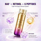 Retinol Peptide Serum For Face & Neck With Nad+ Support,Firming Collagen Skin Care For Fine Lines, Wrinkles & Hydration, Lightweight Daily Serum For Women & Men, 1.7 Fl Oz