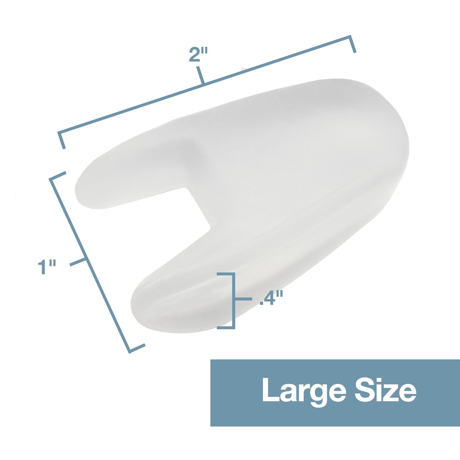 ZenToes Toe Separators for Bunion Pain Relief Set of 6 Flared Gel Straighteners Align Toes and Prevent Corns and Blisters (Large)
