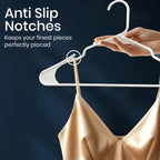Utopia Home Plastic Hangers 50 Pack – Space Saving Clothes Hanger White | Durable & Strong | Closet Organizer & Storage | Ideal For Apartments, Dorms & Stocking Stuffers