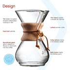 Chemex Pour-Over Glass Coffeemaker - Classic Series - 6-Cup - Exclusive Packaging