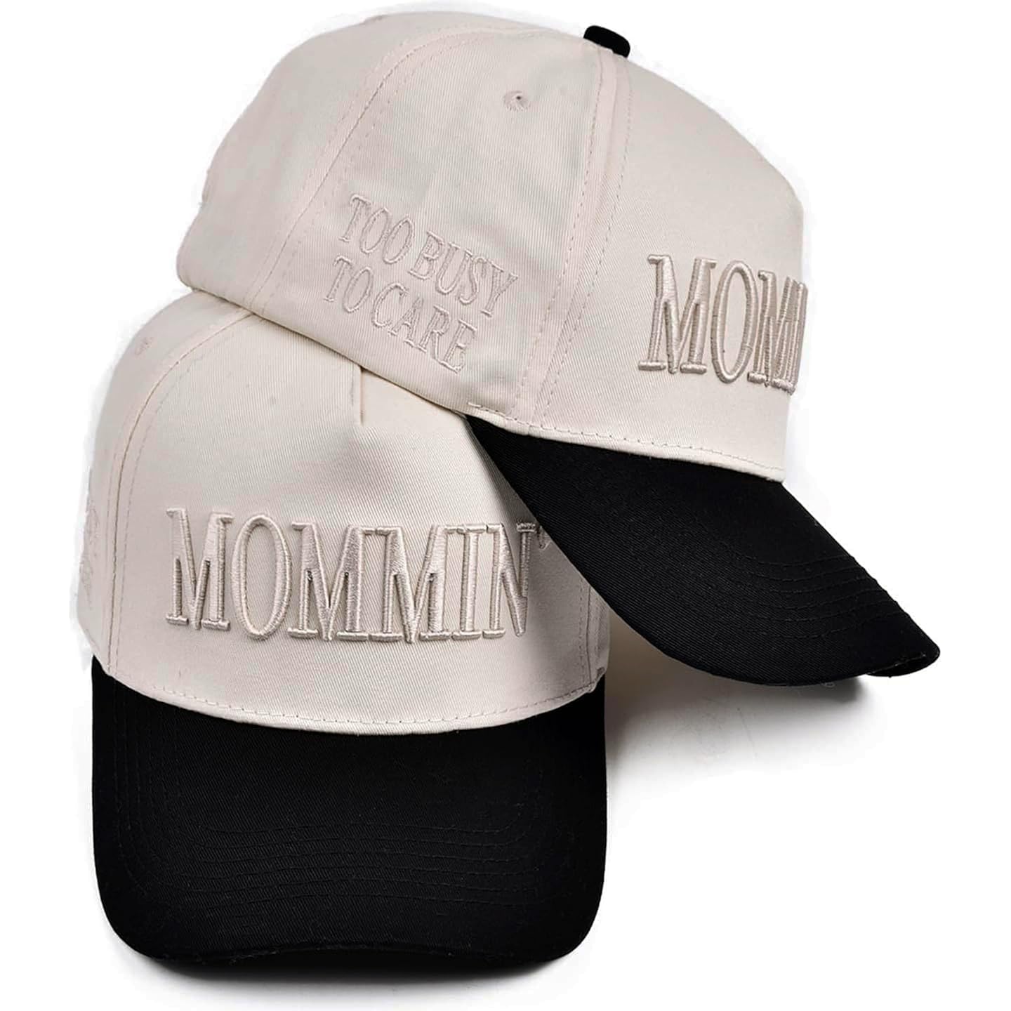 Mommin Trucker Hats Women, Embroidered Baseball Mom Essentials Womens Trucker Hat Gift for Mom Mothers Day Black Khaki
