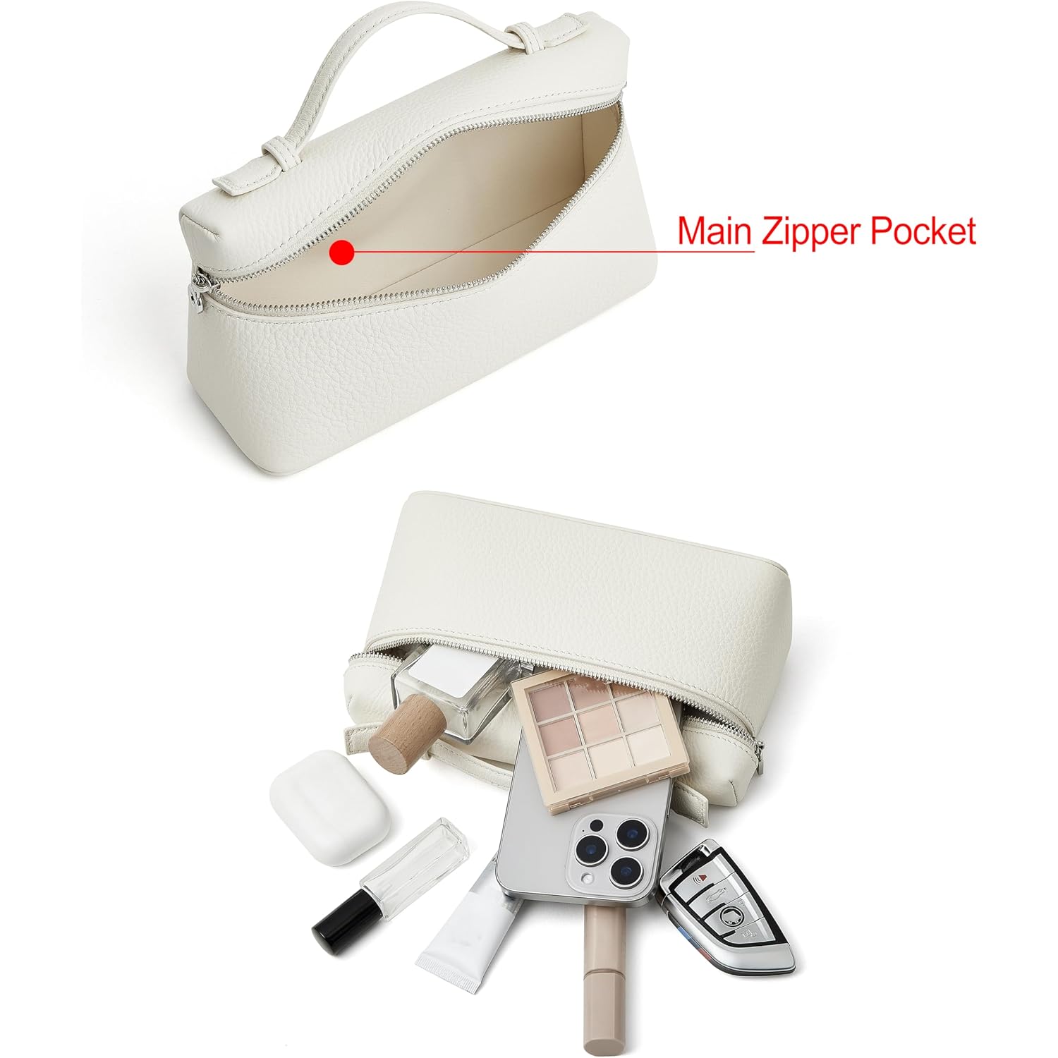 Doris&Jacky Small Leather Crossbody Bag For Women Designer Mini Top Handle Clutch Phone Bag With Adjustable Shoulder Strap