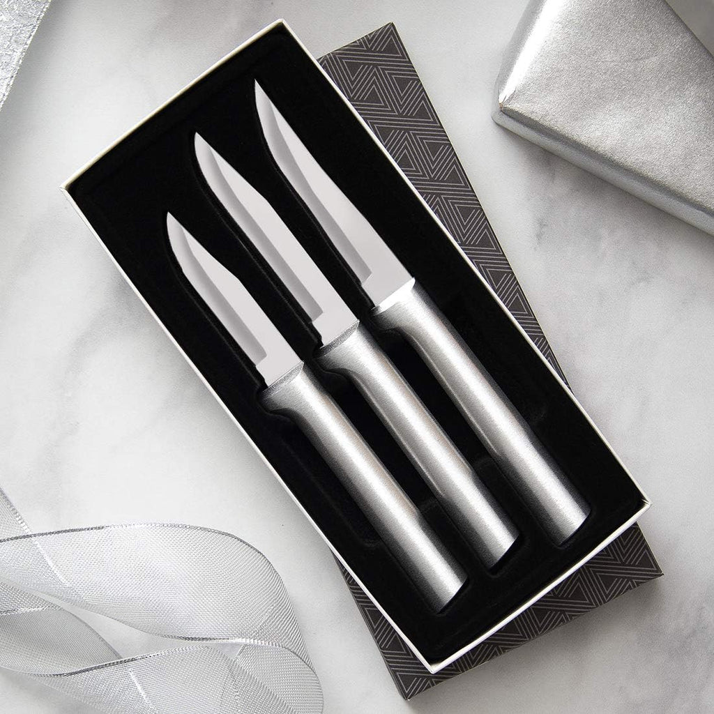 Rada Cutlery Paring Knife Galore Gift Set (S01), 3-Piece Knife Set, Stainless Steel Blades, Sliver Handle