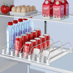 Drink Organizer For Fridge,Self Pushing Fridge Drink Organizer,Automatic Drink Dispenser For Fridge-Holds Up To 25 Cans