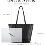 Befen Vintage Genuine Leather Work Tote Bag For Women Large Tote Bag With Zipper Leather Purse And Handbags With Compartment