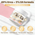 40% Urea Cream for Feet – Maximum Strength Foot Cream for Dry Cracked Heels & Calluses, Deep Softening Heel Repair, Urea Lotion for Body Hydration, Fast-Absorbing Foot Moisturizer for Rough Skin