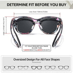 TJUTR Polarized Fit Over Sunglasses for Women, Trendy Sun Glasses Over Prescription Glasses UV400 Protection TS5779