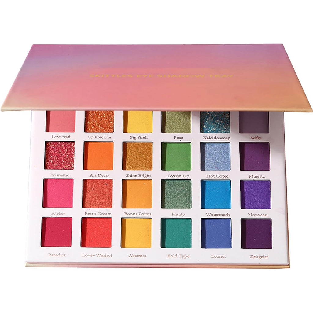 Glitter Eyeshadow Palette, 30 Color Waterproof Rainbow Palette, Highly Pigmented Mattes And Shimmer