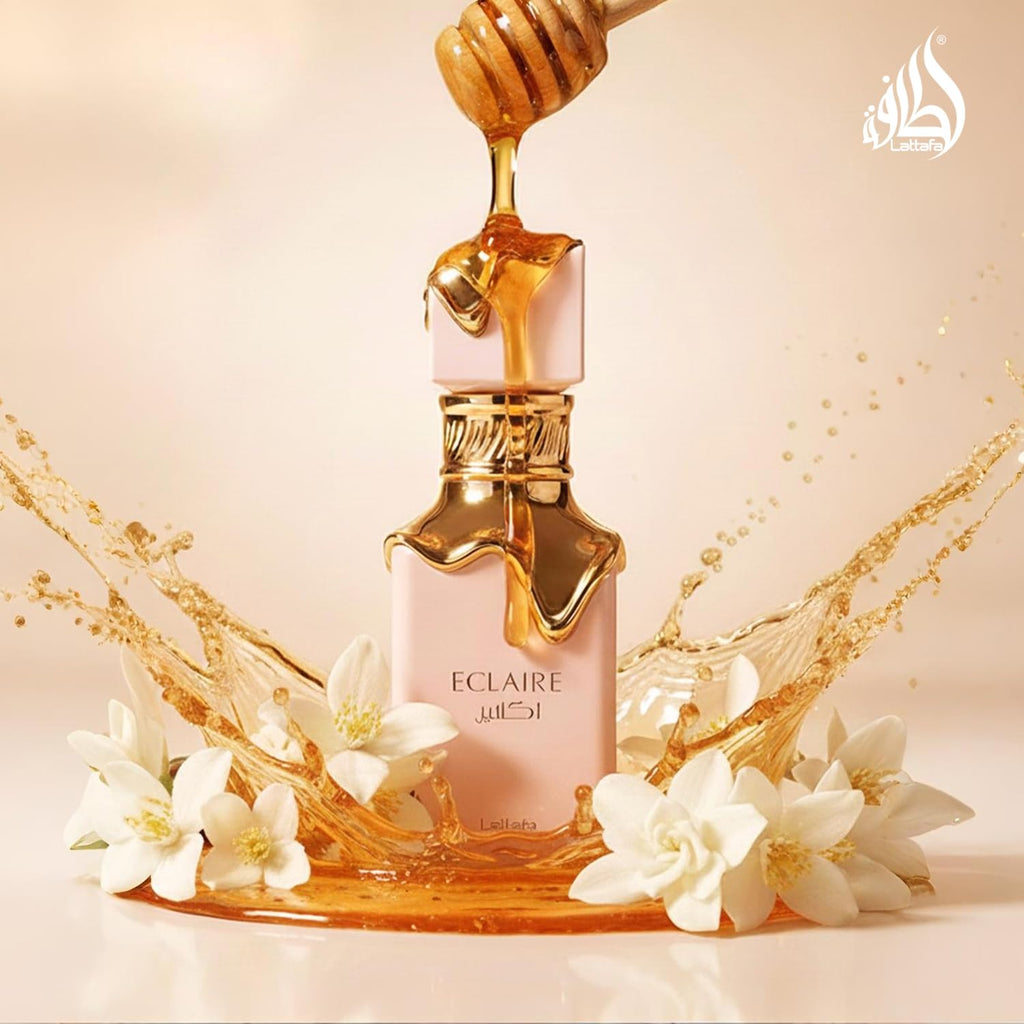 Lattafa Eclaire - Vanilla, Caramel, Sweet, Floral - Eau de Parfum Long-Lasting Fragrance for Women, 3.40 Ounce / 100 ml