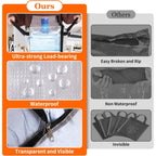 6 Pack Clear Storage Bags For Comforter, Clothes & Bedding, Plastic Blanket Storage With Zipper And Handle, Moving Bags, Closet Organizer And Under-Bed Storage (40L)