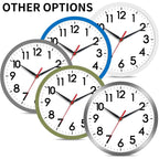 Akcisot 8 Inch Wall Clock, Battery Operated Analog Clock, Silent Non-Ticking, Ideal For Bedroom, Bathroom, Kitchen, Office And School, Black