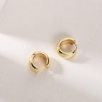 FAMARINE Chunky Thick Hoop Earrings for Women Gold Hoops Huggie Earrings for Men Gift